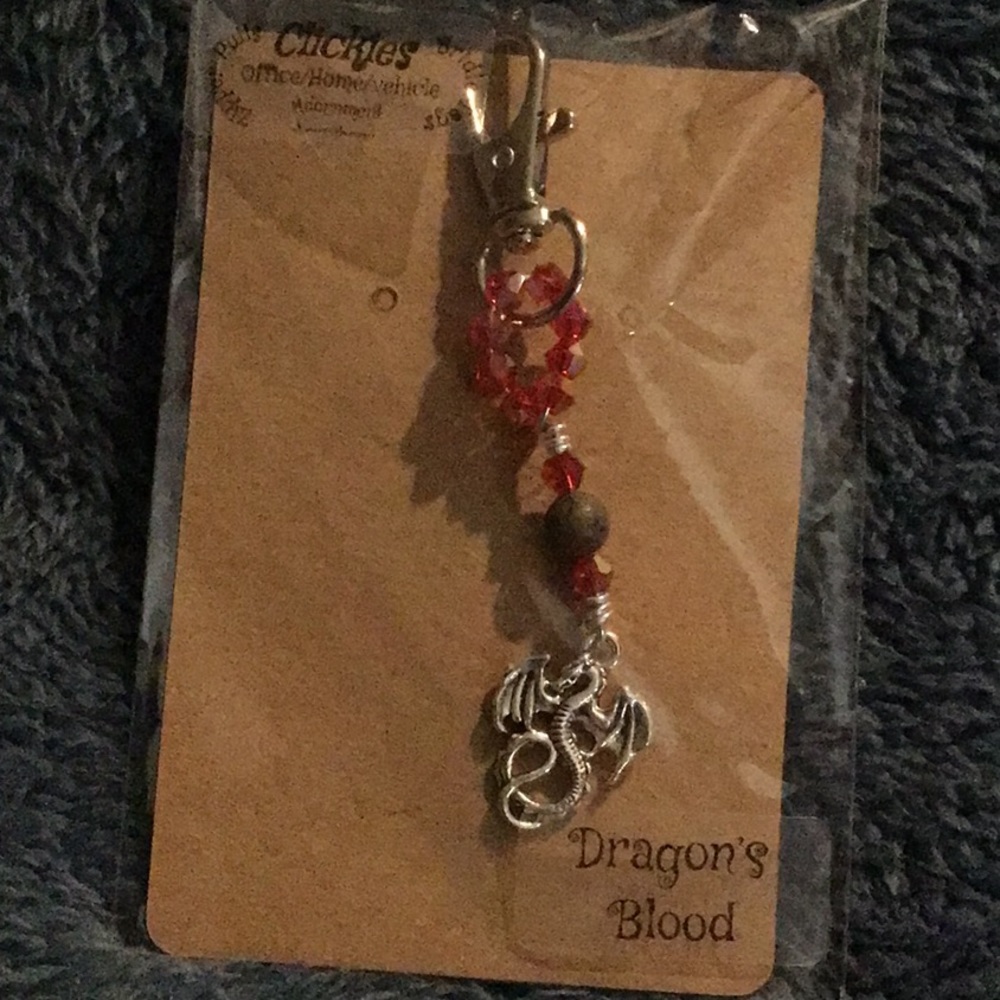 Beautiful handmade dragon keychain